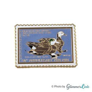 VTG 80s Migratory Bird Hunting & Conservation Wigeon Federal Stamp Pin